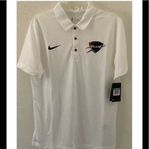 Nike NBA OKC blue Dri-FIT Polo men’s Shirt, White color Sz M